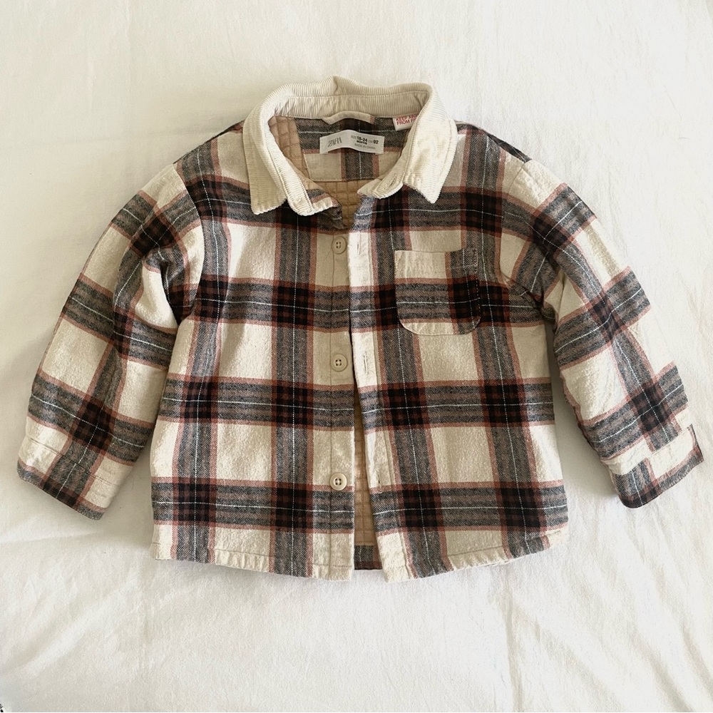 Zara plaid jacket 18-24mo